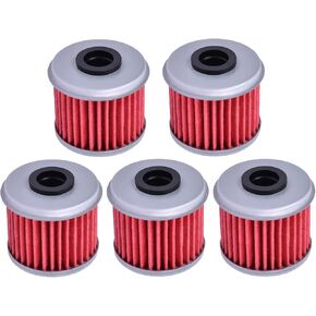 5pcs HF116 Oil Filter Replacement for Honda CRF250R CRF 250 R 2004-2024 CRF150R CRF250R CRF250X CRF450R CRF450X 15412-MEB-671 15412-MEN-671