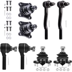 SCITOO 8pcs 4WD Front Suspension Kit Inner Outer Tie Rod Ends Upper Lower Ball Joints Fit 1986-1995 For Toyota For 4Runner For Toyota Pickup 4x4