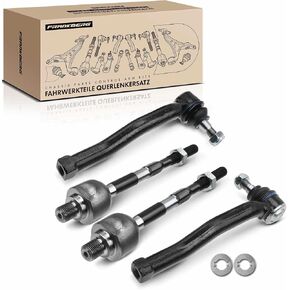 A-Premium Set of 4, Front Inner & Outer Tie Rod End Kit, Compatible with Chevrolet Aveo 2004-2011, Aveo5 2006-2011, Pontiac G3 2010, G3 Wave 2009, Wave 2005-2008, Wave5 2007, Suzuki Swift+ 2004-2010