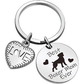 Boxer Dog Keyring Pet Jewelry Mother Gift Dog Owner Gift Grandma Keychain Boxers Lover Gift