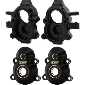INJORA 42g Black Coating Brass Steering Knuckle and Front Outer Portal Housing for 1/18 RC Crawler Redcat Ascent-18 RC Upgrade Part