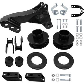 66-2726 2.5＂ مجموعة التسوية مع شريط المسار، تمديد خط الفرامل متوافق مع شاحنات Ford Super Duty F250/ F350 4WD 2011-2020