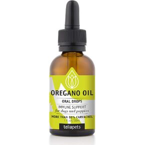 Vetercure Oregano Oil Oral Drops for Pets- Natural Immune Support for Dogs & Puppies- Pet Supplement - Deep Cleansing Action for Perfect Dog Coat, Skin & Overall Health-1 fl.oz