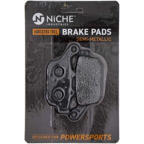 NICHE Brake Pad Set for Honda CBR250R CBR300R CB300F Suzuki SFV650 GW250 06435-KYJ-902 Rear Semi-Metallic