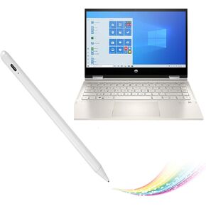 Stylus Pens for HP Pavilion X360 Convertible 14", Active Stylus Electronic Pens Compatible with HP Pavilion X360 Convertible 14",Good for Sketching and Note-Taking Pens with Type-C Rechargeable,White