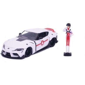 Robotech 1:24 2020 Toyota Supra Die-cast Car & 2.75" Rick Hunter Figure, Toys for Kids and Adults