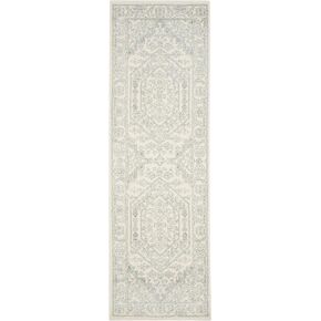 SAFAVIEH Adirondack Collection Runner Rug - 2'6" x 8', Ivory & Slate, Oriental Medallion Design, Non-Shedding & Easy Care, Ideal for High Traffic Areas in Living Room, Bedroom (ADR108S)