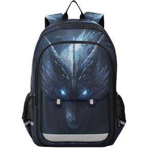 Blue Dragon Eyes Backpack Purse Personalized Book Bag Travel backpack, Lightweight flap casual daypack with Multiple Pockets for women men