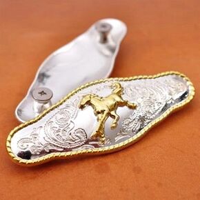 1PCS Belt Conchos Button Silver Floral Gold Horse Rope Side Leathercraft Western Cowboy Saddles Tack Bridle Headstalls