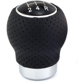 Shift Knob 5 Speed Manual Car Gear Stick Shifter Handle Leather Cover Fit Most MT Transmissions, Black