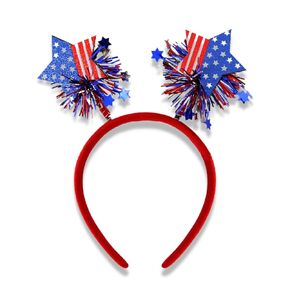 AIUPUOC 4th of July Headbands Independence Day Headband Patriotic Hair Accessories Hair Bands Fourth of July Outfits Hair Decorations USA Flag Star Head Bopper Hair Supplies 1Pcs