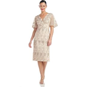 JS Collections Women's Norma V-Neck Cocktail Dress