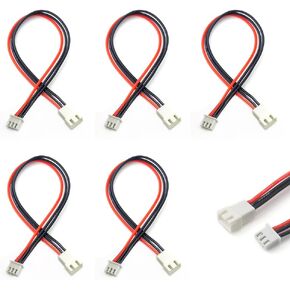 JST-XH 2S Balance Plug Extension Lead Wire 5PCS 22AWG 20CM Battery Balance Plug Cable for LiPo Battery Balance Charging Silicone Wire
