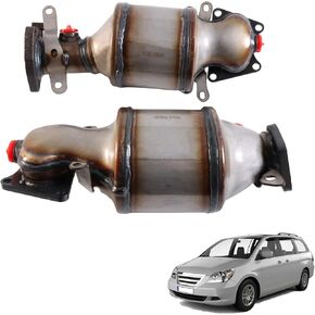Front Exhaust Manifold Catalytic Converter for 2003-2008 Honda Odyssey Pilot Ridgeline 2003-2006 Acura MDX TL 2004-2007 Saturn Vue Left and Right