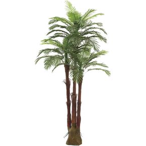 AMERIQUE 6 Feet Gorgeous & Unique Tropical Palm Artificial Plant with Giant Leaves, UV Protection, Feel Real Technology, Green