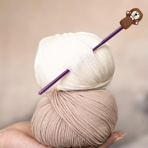12 PCS Knitting Needle Stoppers, Cute Bear Dog Knitting Needle Point Protectors for Beginners Knitting Needles DIY Supplies Accessories in Saudi Arabia