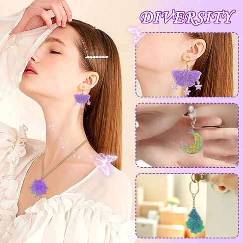 2 قطعة من قوالب القرط الراتنج من iSuperb، قوالب سيليكون للمجوهرات، قوالب إيبوكسي بيدانت، قوالب صب ذاتية الصنع للنساء (قطعتان من قوالب القرط) in Kuwait