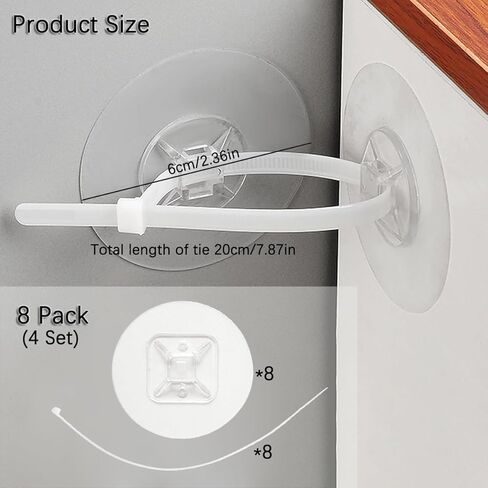 مرساة أثاث لحماية الطفل، 8 عبوات مرساة أثاث مضادة للطرف، مرساة أثاث بدون حفر، مرساة حائط للأثاث لمرساة أمان على الحائط في خزانة الأثاث، مرساة أثاث على الحائط in Kuwait