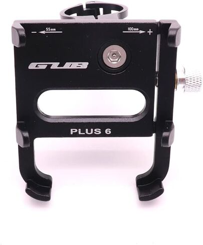 GUB Bicycle Phone Mount - Aluminum Alloy Motorcycle & Bike Phone Holder with 360° Rotation for iPhone Pro Max Mini X XR Xs 8 Plus, Samsung S20 S10/S6/Note20/10/9/8 Mount 4.2-7 Inch (Black) in Saudi Arabia