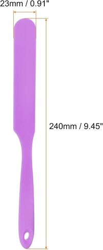 HARFINGTON 2Pcs Silicone Spatula Scraper 9.45" Reusable Non-Stick Flexible Spatulas for Epoxy Resin Liquid Paint Arts DIY Crafts, Black in Saudi Arabia
