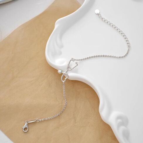CHIC & ARTSY Opal Bracelet 925 Sterling Silver Synthetic Opal Bracelet Opal Butterfly, Stethoscope, Evil Eye, Cross, Bar, Infinity Bracelet for Women Adjustable Sister Friendship Bracelets Christmas Jewelry in Kuwait