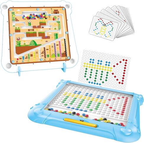 Magnetic Color and Number Maze, Magnetic Drawing Board, 2 in 1 Montessori Learning Toys for Toddlers 3 4 5 Years, Preschool Educational Toys for Toddlers Boys Girls, Road Trip Travel Toys in Saudi Arabia