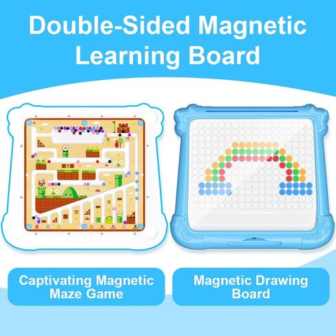 Magnetic Color and Number Maze, Magnetic Drawing Board, 2 in 1 Montessori Learning Toys for Toddlers 3 4 5 Years, Preschool Educational Toys for Toddlers Boys Girls, Road Trip Travel Toys in Saudi Arabia