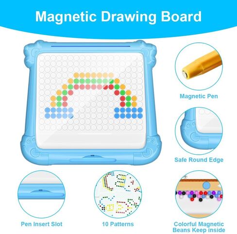 Magnetic Color and Number Maze, Magnetic Drawing Board, 2 in 1 Montessori Learning Toys for Toddlers 3 4 5 Years, Preschool Educational Toys for Toddlers Boys Girls, Road Trip Travel Toys in Saudi Arabia