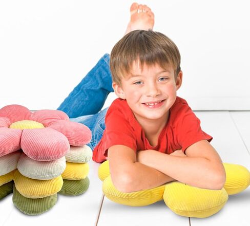 CIEOVO 4 Pcs Flower Plush Throw Pillows, 16 Inch Cute Flower Floor Pillow Daisy Shaped Floor Cushions Aesthetic Flower Seat Cushion Flower Chair Pads for Home Kids Seating Bed Bedroom Sofa Decor in Saudi Arabia