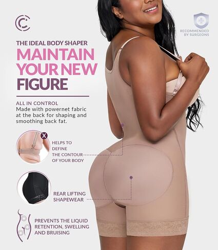 CURVEEZ Colombian Faja Shapewear for Women| High Compression Postpartum and Post Surgery Garment |Tummy Control Bodysuit in Kuwait