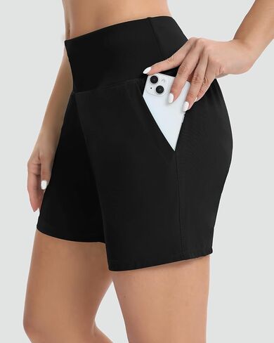 HMILES Women's 5.5" Swim Board Shorts UPF 50+ High Waisted Quick Dry Waterproof Bottoms Trunks with Pockets Liner S-3XL in Saudi Arabia