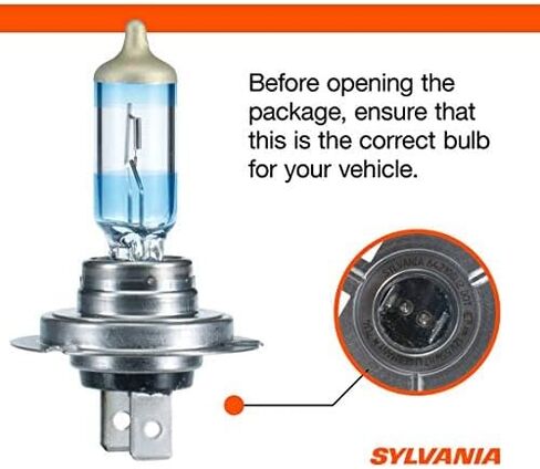SYLVANIA - H7 SilverStar Ultra plus Free Installation Gloves - High Performance Halogen Headlight Bulb, High Beam, Low Beam, Fog Replacement Bulb, Brightest Downroad Whiter Light (Contains 2 Bulbs) in Saudi Arabia