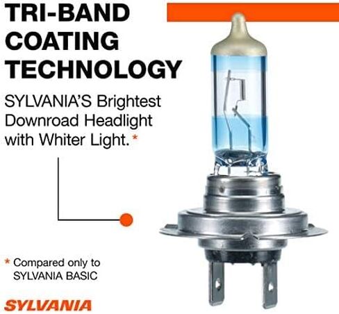 SYLVANIA - H7 SilverStar Ultra plus Free Installation Gloves - High Performance Halogen Headlight Bulb, High Beam, Low Beam, Fog Replacement Bulb, Brightest Downroad Whiter Light (Contains 2 Bulbs) in Saudi Arabia