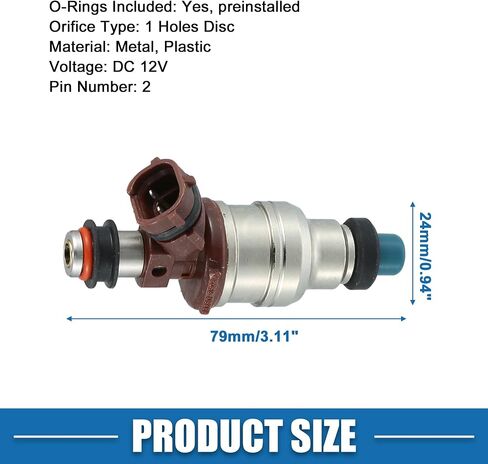 Fuel Injector No.23209-65020 Fuel Injection Nozzle for Toyota 4Runner SR5 1989-1995 3.0L for Toyota 4Runner DLX 1989 3.0L Brown (Pack of 6) in Saudi Arabia