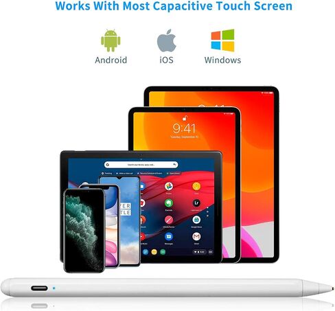 قلم كمبيوتر محمول Chromebook Flip 2 في 1 يعمل باللمس، قلم نشط قلم رقمي سعوي لجهاز ASUS Chromebook Flip 2 في 1 قلم كمبيوتر محمول مع طرف فائق الدقة، تحكم باللمس وقابل لإعادة الشحن، أبيض in Kuwait
