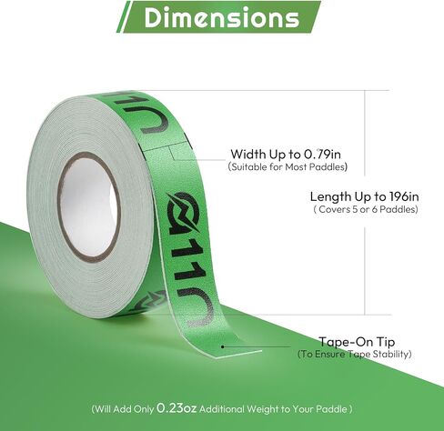 A11N Pickleball Paddle Edge Guard Tape - Extend Paddle Lifespan - Width 20mm Fits Various Paddle Thicknesses - Durable Application - Cover 5 to 6 Paddles - Available in White/Black/Green/Red in Saudi Arabia