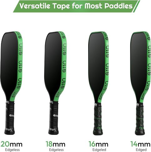 A11N Pickleball Paddle Edge Guard Tape - Extend Paddle Lifespan - Width 20mm Fits Various Paddle Thicknesses - Durable Application - Cover 5 to 6 Paddles - Available in White/Black/Green/Red in Saudi Arabia