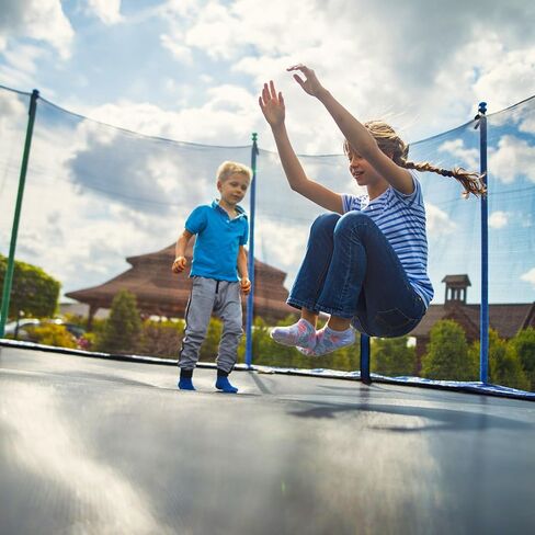 حصيرة استبدال الترامبولين الفاخرة، تناسب إطار الترامبولين المستدير بطول 12 قدمًا مع 72 خطافًا على شكل حرف V، وبساط القفز البديل، باستخدام نوابض مقاس 5.5 بوصة و127 بوصة، معززة ومقاومة للأشعة فوق البنفسجية، ولا تتضمن الإطار والزنبرك... in Kuwait