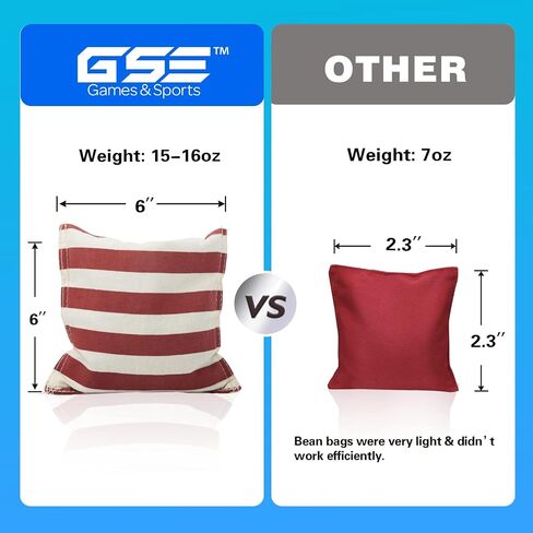 مجموعة GSE مكونة من 8 أكياس فول كورنهول مقاومة للطقس. الحجم التنظيمي ووزن أكياس الفول لألعاب الرمي في كورنهول (تتوفر عدة أنماط) in Kuwait