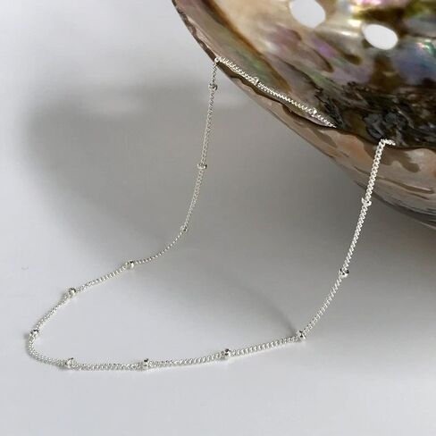 ASCOMY Silver Necklace for Women Dainty Silver Choker 14K Silver Plated Choker Minimalist JewelLery Gift for Women Girls in Saudi Arabia