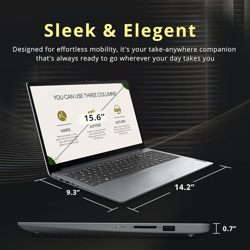 Lenovo IdeaPad 1 15.6" FHD Anti-Glare Laptop, AMD Ryzen 7 5700U, 16GB RAM, 512GB PCIe SSD, AMD Radeon Graphics, HD Webcam, WiFi 6, Bluetooth, Win 11 Pro, Cloud Gray, 32GB Hotface USB Card in Kuwait