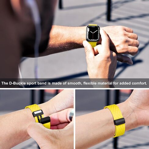 D-Buckle Sport Bands Compatible with Apple Watch Band Ultra 2/Ultra SE Series 9/8/7/6/5/4/3/2/1 Silicone iWatch Band 49mm 45mm 44mm 42mm 41mm 40mm 38mm Women Men in Saudi Arabia