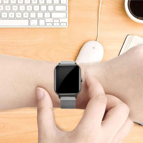 أحزمة Bolesi المعدنية متوافقة مع Amazfit GTS/GTS2/GTS 2e/GTS 2 Mini/GTS 3/GTS 4/GTS 4 Mini/Amazfit GTR 42 مم، 20 مم، سوار شبكي من الفولاذ المقاوم للصدأ بديل لساعة ساعة Amazfit Bip/Bip Lite /بيب يو برو/بيب 3/بيب 3 برو in Saudi Arabia