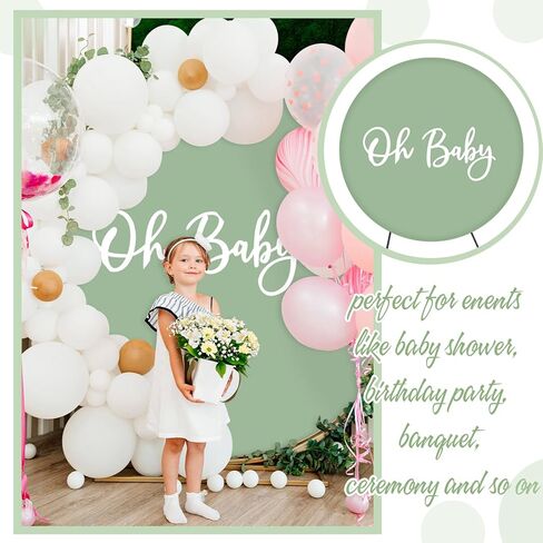 7.2 قدم حكيم الأخضر خلفية مستديرة الطفل غطاء خلفية مستديرة لديكورات استحمام الطفل دائرة خلفية غطاء لتزيين حفلة عيد ميلاد التصوير الفوتوغرافي in Kuwait