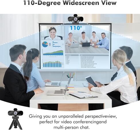 Webcam with Dual Microphones, 720P HD Webcam for Video Calling, Online Meetings, Streaming, Video Recording, Compatible with Windows/Mac/Android in Saudi Arabia