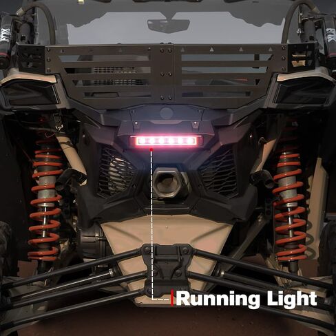 A & UTV PRO LED Rear Center Accent Tail Light for Can Am Maverick X3 MAX Turbo R RR 2017-2023, Yellow Brake Stop Taillight, White Auxiliary Tail Lamp Accessories, Waterproof, Plug-n-Play, 1PC in Saudi Arabia