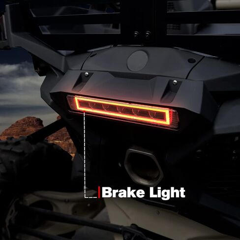 A & UTV PRO LED Rear Center Accent Tail Light for Can Am Maverick X3 MAX Turbo R RR 2017-2023, Yellow Brake Stop Taillight, White Auxiliary Tail Lamp Accessories, Waterproof, Plug-n-Play, 1PC in Saudi Arabia