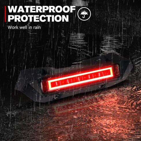 A & UTV PRO LED Rear Center Accent Tail Light for Can Am Maverick X3 MAX Turbo R RR 2017-2023, Yellow Brake Stop Taillight, White Auxiliary Tail Lamp Accessories, Waterproof, Plug-n-Play, 1PC in Saudi Arabia