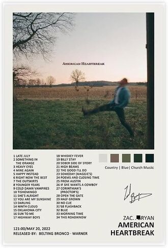 YTGMO Heartbreak Music Album Cover Signed Limited Poster Canvas Poster Bedroom Decor Sports Landscape Office Room Decor Gift Unframe:12x18inch(30x45cm) in Saudi Arabia