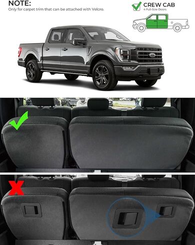 لوحة مولي JOYTUTUS متوافقة مع 2021 2022 2023 2024 Ford F150 F250 F350 F-150 Crew Cab، منظم حزام مولي، منظم تخزين خلفي تحت المقعد، لوحة مولي تكتيكية كبيرة للمقعد الخلفي للسيارة in Saudi Arabia